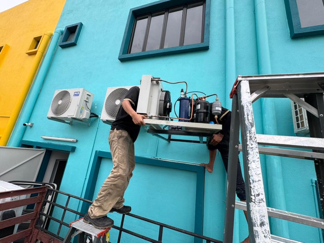 OH COOLING 制冷机组接驳施工 / Refrigeration unit wiring & piping